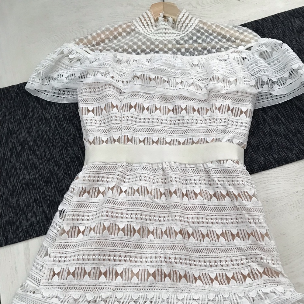 White lace dress